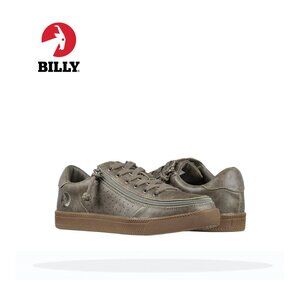 NEW Billy Footwear Men's Adaptive Low Top Zip Top Sneakers Olive Size 14 M BY725